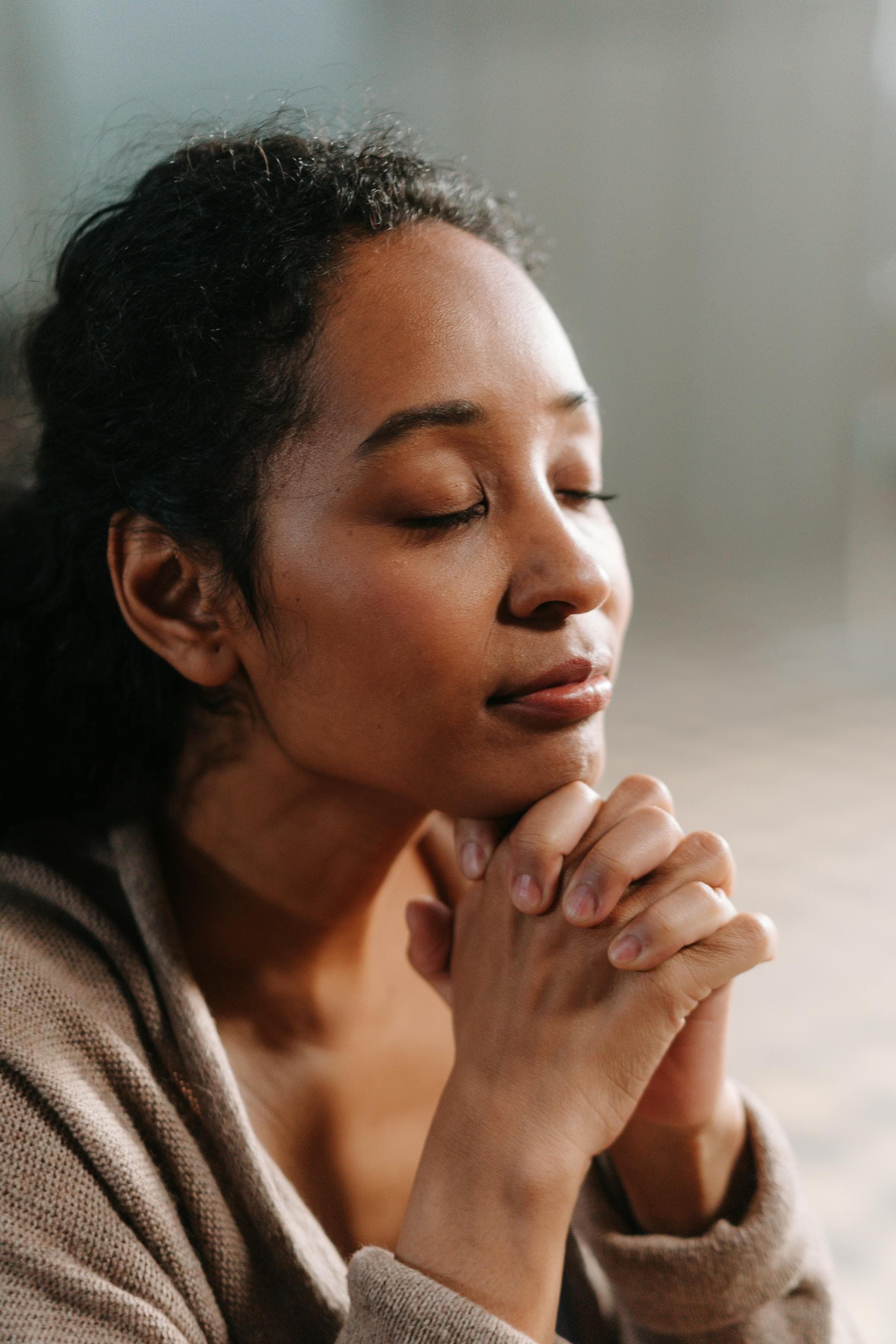 Image of person spending time in prayer